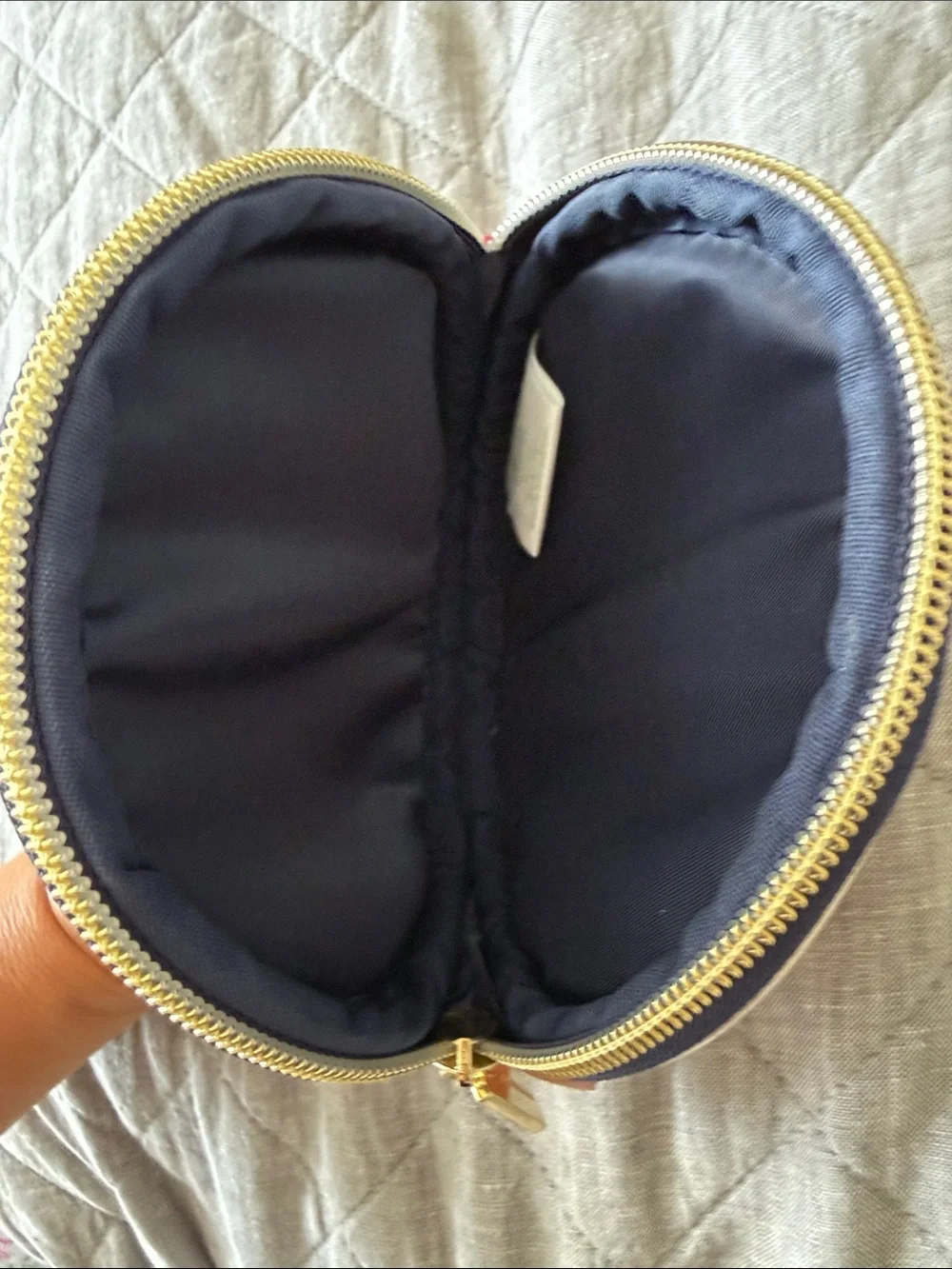 Lilly Pulitzer Navy and Hot Pink Round Floral Coin Case